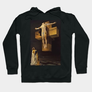 Salvador Dali Crucifixion (Corpus Hypercubus) Art Poster 1954 Surrealism Hoodie